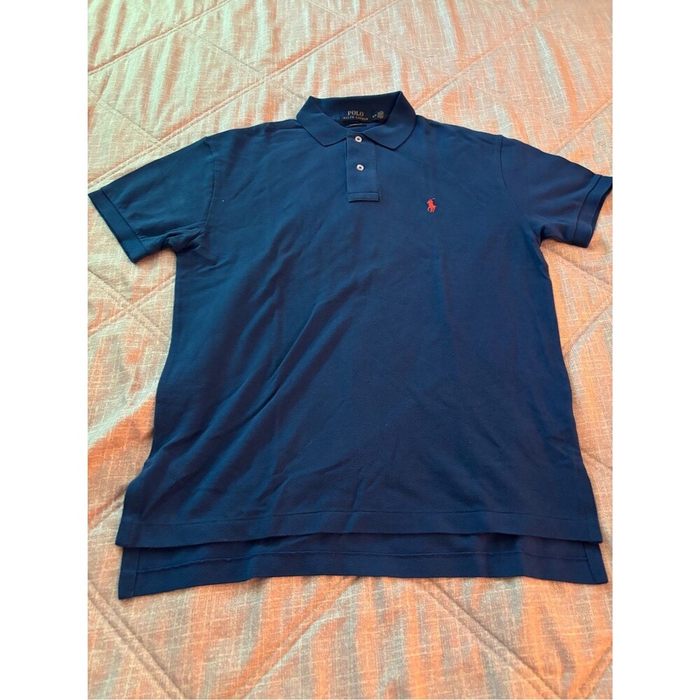 Polo Ralph Lauren: Mens Blue T-Shirt with collar, Size S/P - Unused, NWOT